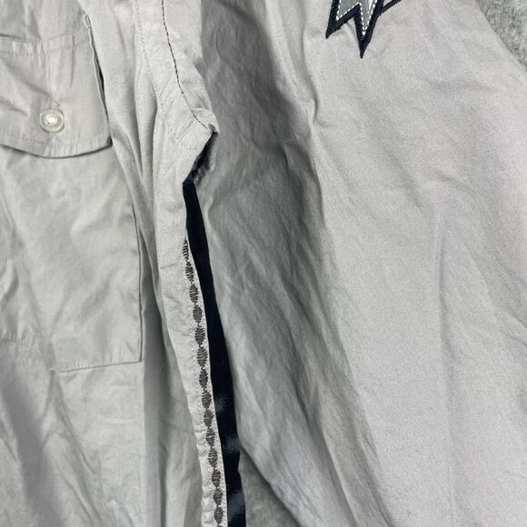 Vintage Metallica Shirt Mens Medium Large Gray Black Button Up Long Sleeve Rare - Picture 10 of 13